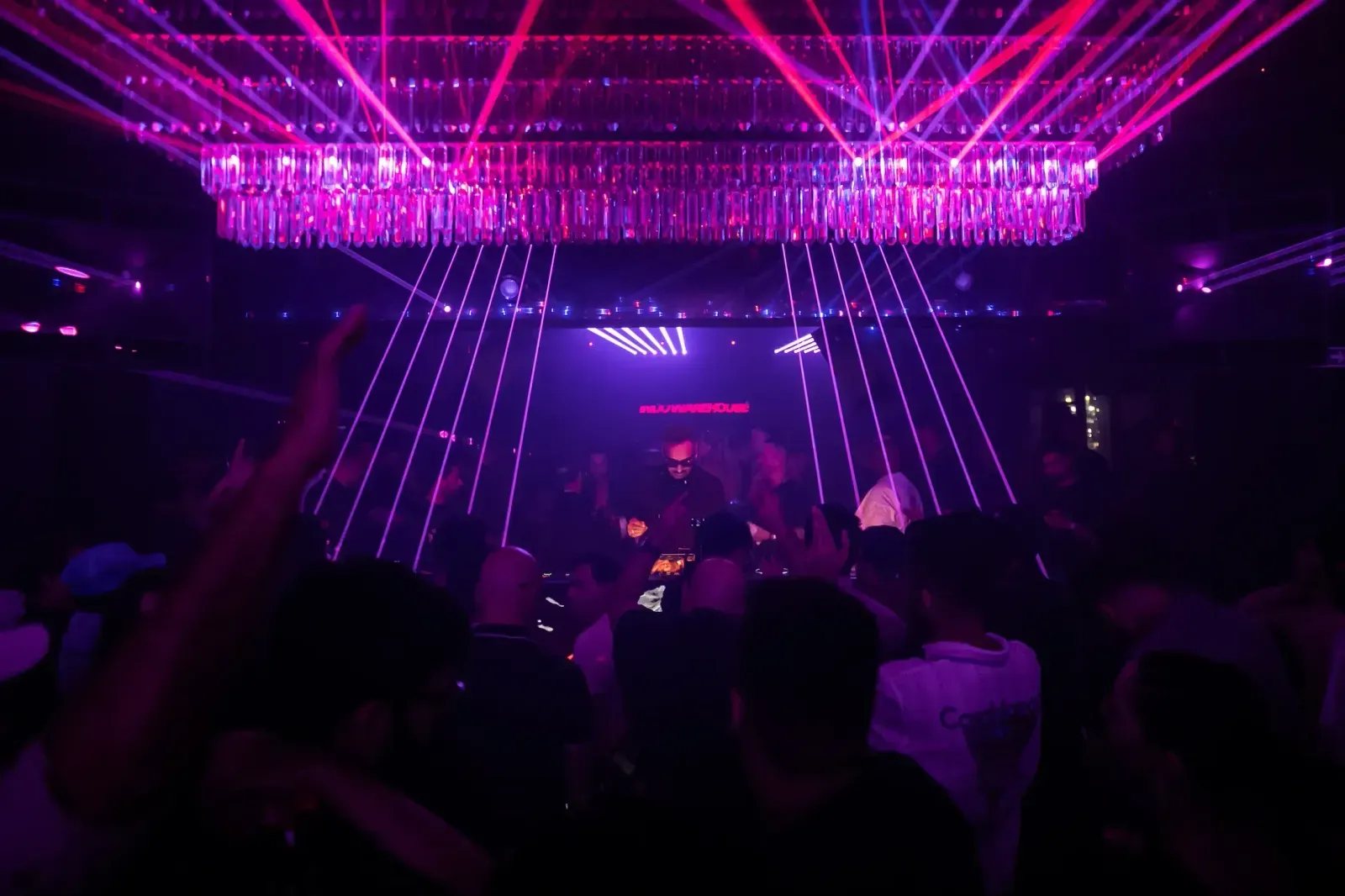 Lasers over the dance floor at The Penthouse